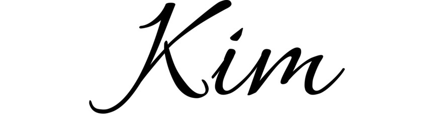 Kim - black color - name written - ideal for websites,, presentations, greetings, banners, cards,, t-shirt, sweatshirt, prints, cricut, silhouette, sublimation - obrazy, fototapety, plakaty