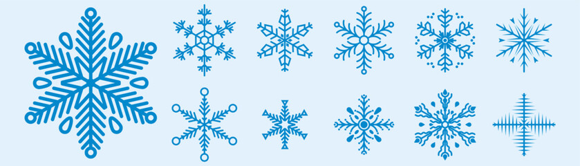 Snowflakes icons. White Snowflake. Snowflakes template. Snow winter. Snowflakes icons. Snowflake vector icon