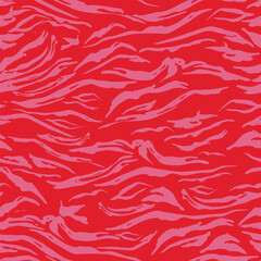 Seamless pattern with abstract elements on red background