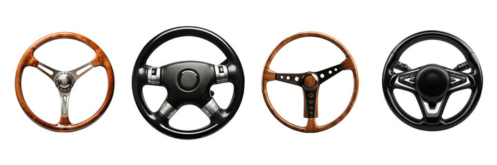 Set of steering wheel on transparent background Remove png