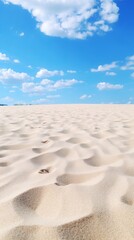 A vast expanse of sand dunes under a blue sky - obrazy, fototapety, plakaty