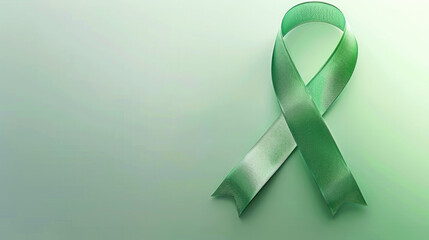 Mental health awareness week background - green ribbon background