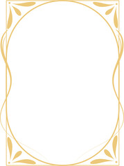 Luxury gold art nouveau frame element vector