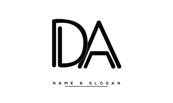 DA, AD, D, A  Abstract Letters Logo Monogram