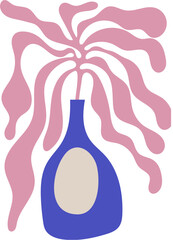 Abstract botanical wall art vector