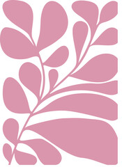 Abstract botanical wall art vector