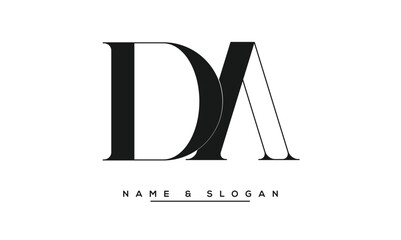DA, AD, D, A  Abstract Letters Logo Monogram