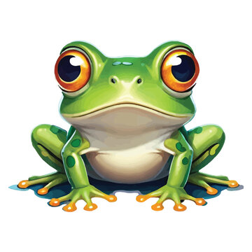 little frog vector isolated with white background