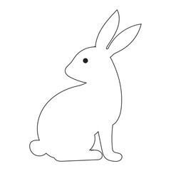 Cute rabbit character, Easter bunny vector illustration.