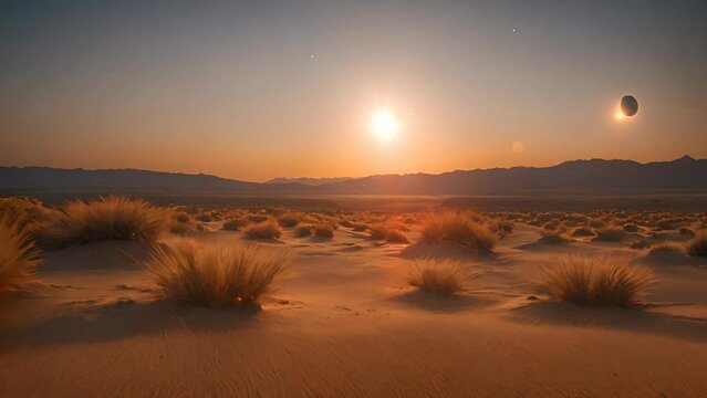 Amazing Timelapse of a Desert at Sunset