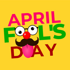 April Fool, Fool April, April foil, April Fool's Day illustration vector 