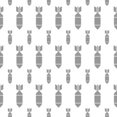Bomb pattern repeat seamless isolated on white background - obrazy, fototapety, plakaty