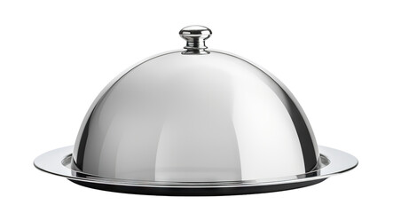 Obraz premium Shiny silver cloche cut out