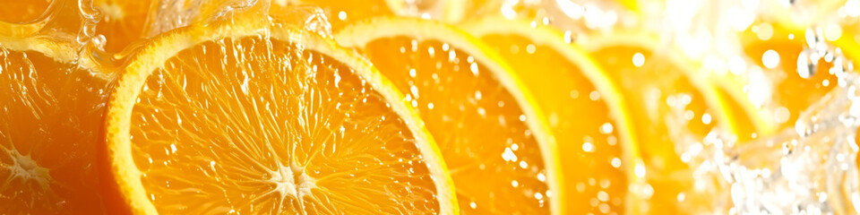A close up of an orange with the peel removed. The orange is sliced into four pieces. The image has a bright and cheerful mood, with the orange slices looking fresh and inviting