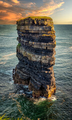 Dun Briste Sea Stack - Giant Rock Protruding From Ocean