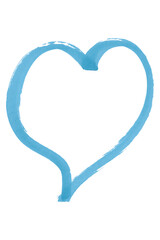 Light blue hearts isolated on transparent background.