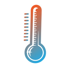  gradient  thermometer flat vector icon