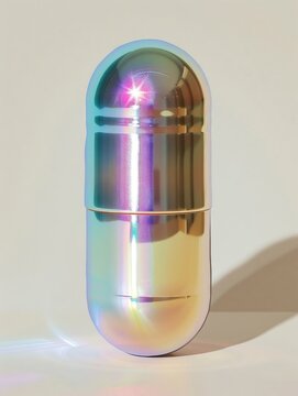 capsule packaging,capsules made of iridescent minimalist elements