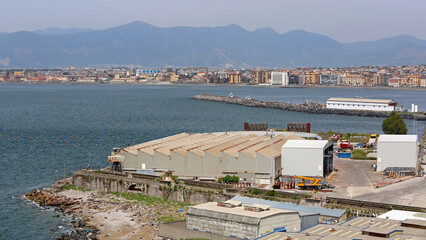 Shipyard Building Hall at Castellammare di Stabia Industrial Zone Napoli Italy