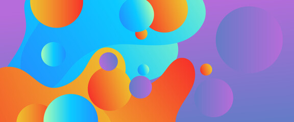 Colorful vector abstract wavy simple gradient banner with modern design. Vector design layout for presentations, flyers, posters, background, annual report, invitations