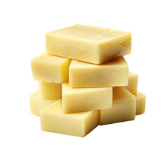 Butter block isolated on transparent background