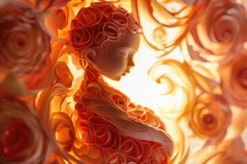 Gynecologic concept: a visual narrative of the uterus and the miracle of newborn life, capturing the beauty and significance of the reproductive journey in intimate and tender moments