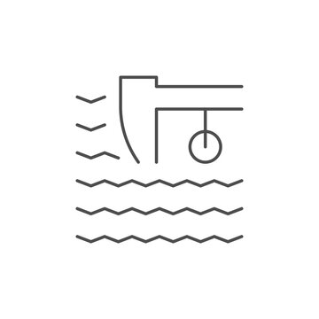 recommend clip art: Agricultural plowing line outline icon