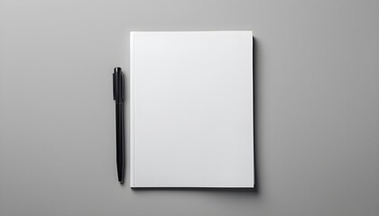 blank sheet of paper on the tablebook