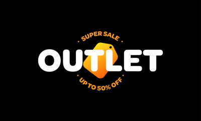 outlet sale logo up to 50% off