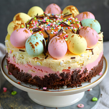 Easter Egg Cheesecake.