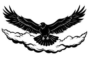 Fototapeta premium eagle with wings vector illustration