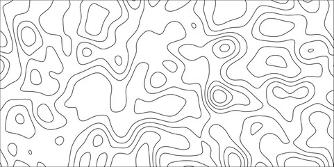 Contour map background. Geography scheme and terrain. Topography grid map. Stylized topographic contour map. Geographic line mountain relief. Abstract lines or wavy backdrop background.