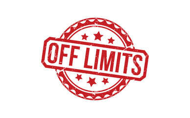 off limits Red Rubber Stamp vector design.