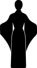Simple kimono isolated black icon