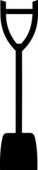 Simple shovel isolated black icon