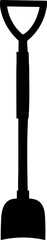 Simple shovel isolated black icon