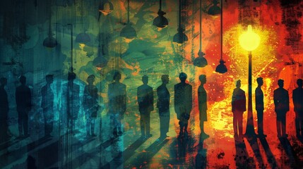 Obraz premium Human Rights Watch Beacons: Shining Light on Global Injustice and conceptual metaphors of Shining Light on Global Injustice