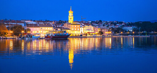 Island town of Krk evening waterfront view - 768941502