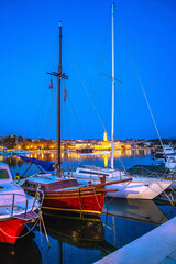 Island town of Krk harbor evening waterfront view - 768941713