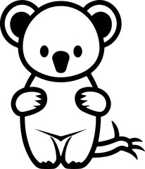 Simple koala isolated black icon