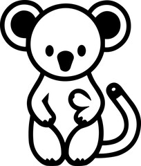 Simple koala isolated black icon © alexandre