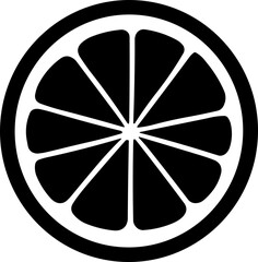 Simple lemon isolated black icon