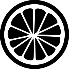 Simple lemon isolated black icon