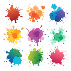 set of colorful splashes	