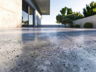 A background of smooth polished concrete