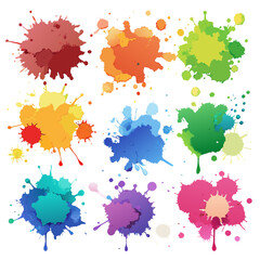 set of colorful splashes	