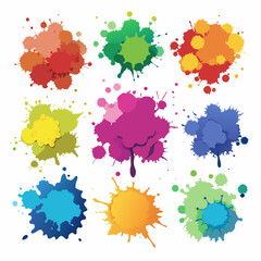 set of colorful splashes	