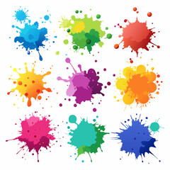 set of colorful splashes	