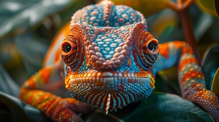 Macro Photo of a Chameleon