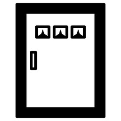 electric panel box icon, simple vector design